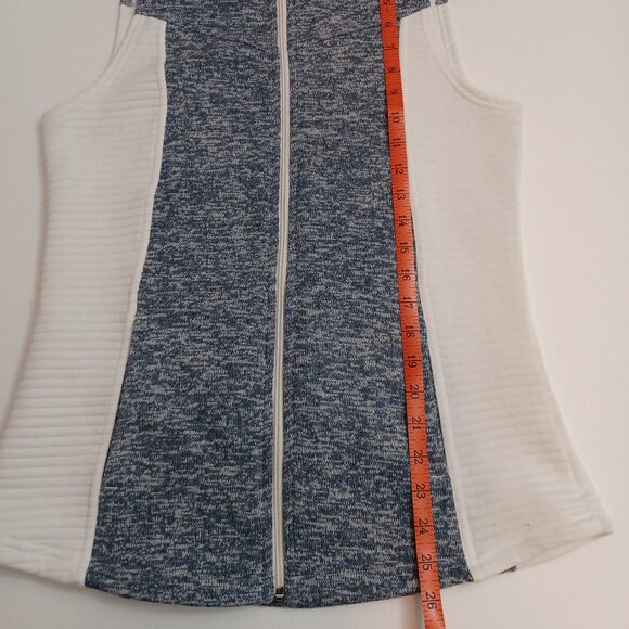 Tek Gear Blue and White Zip Up Vest with Pockets Size Medium - Picture 8 of 8